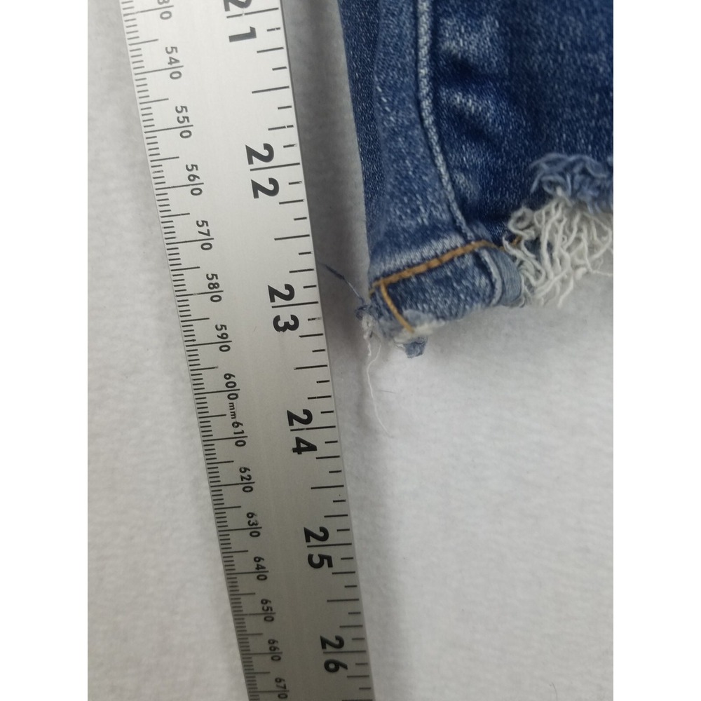 Abercrombie Fitch Jeans Womens SZ 27/4 Blue Skinny Ankle High Rise Distressed - Picture 8 of 12